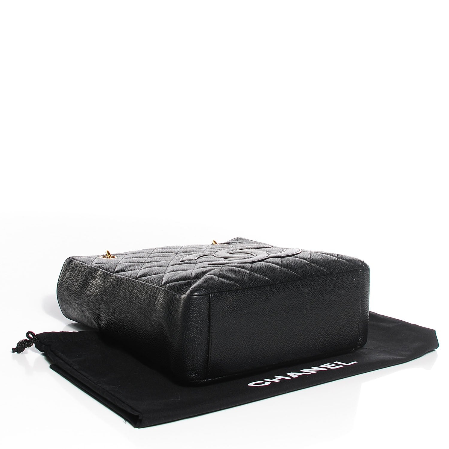 Chanel Caviar Quilted Petit Shopping Tote PST Black 4 of 8