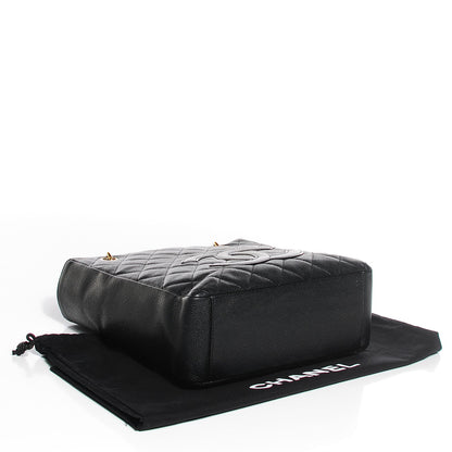 Chanel Caviar Quilted Petit Shopping Tote PST Black 4 of 8