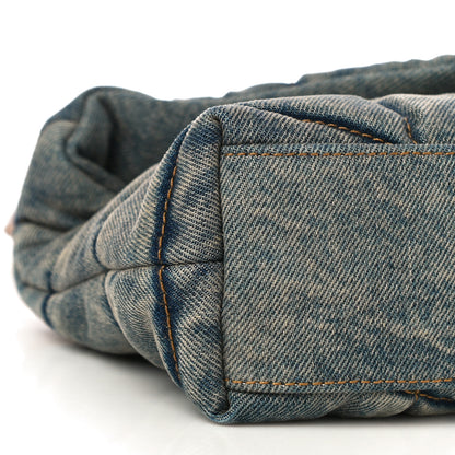 Saint Laurent Denim Quilted Small Loulou Puffer Monogram Chain Satchel Blue Cinnamon 8 of 9