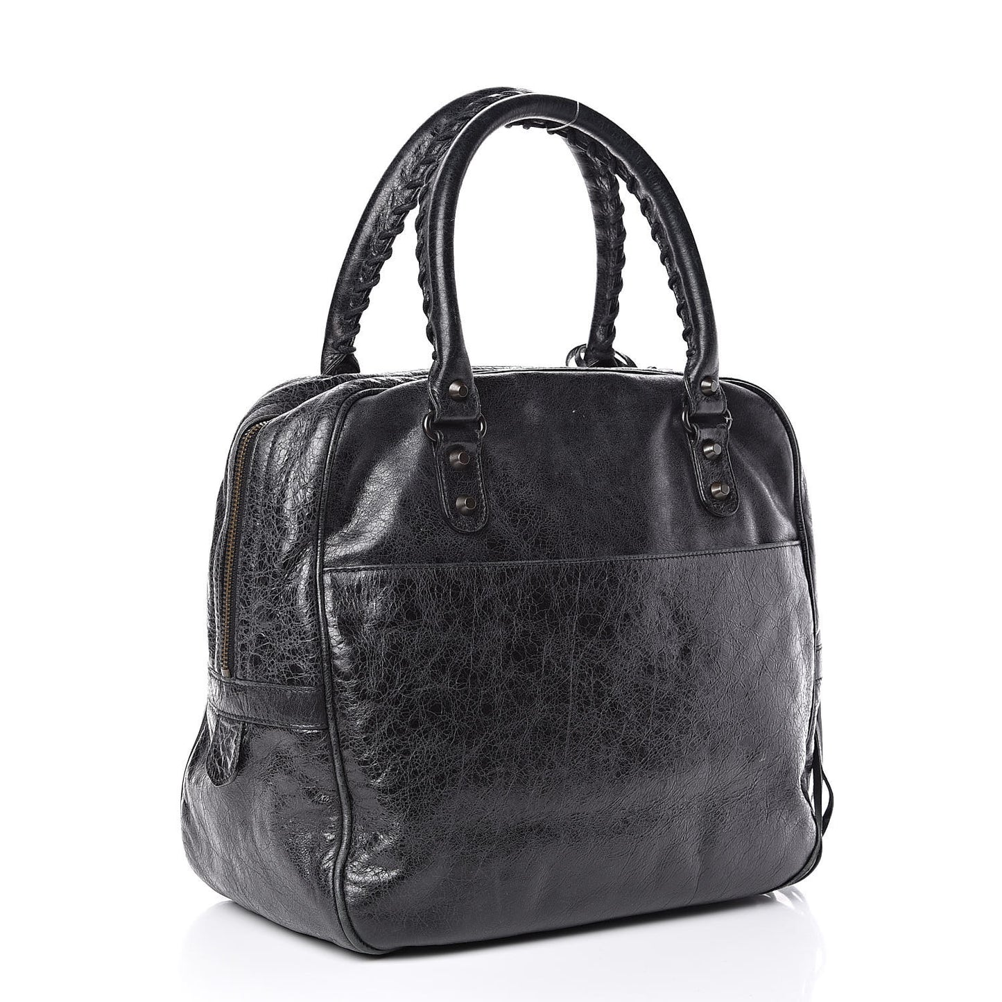Agneau Classic Hardware Shoulder Bag Black