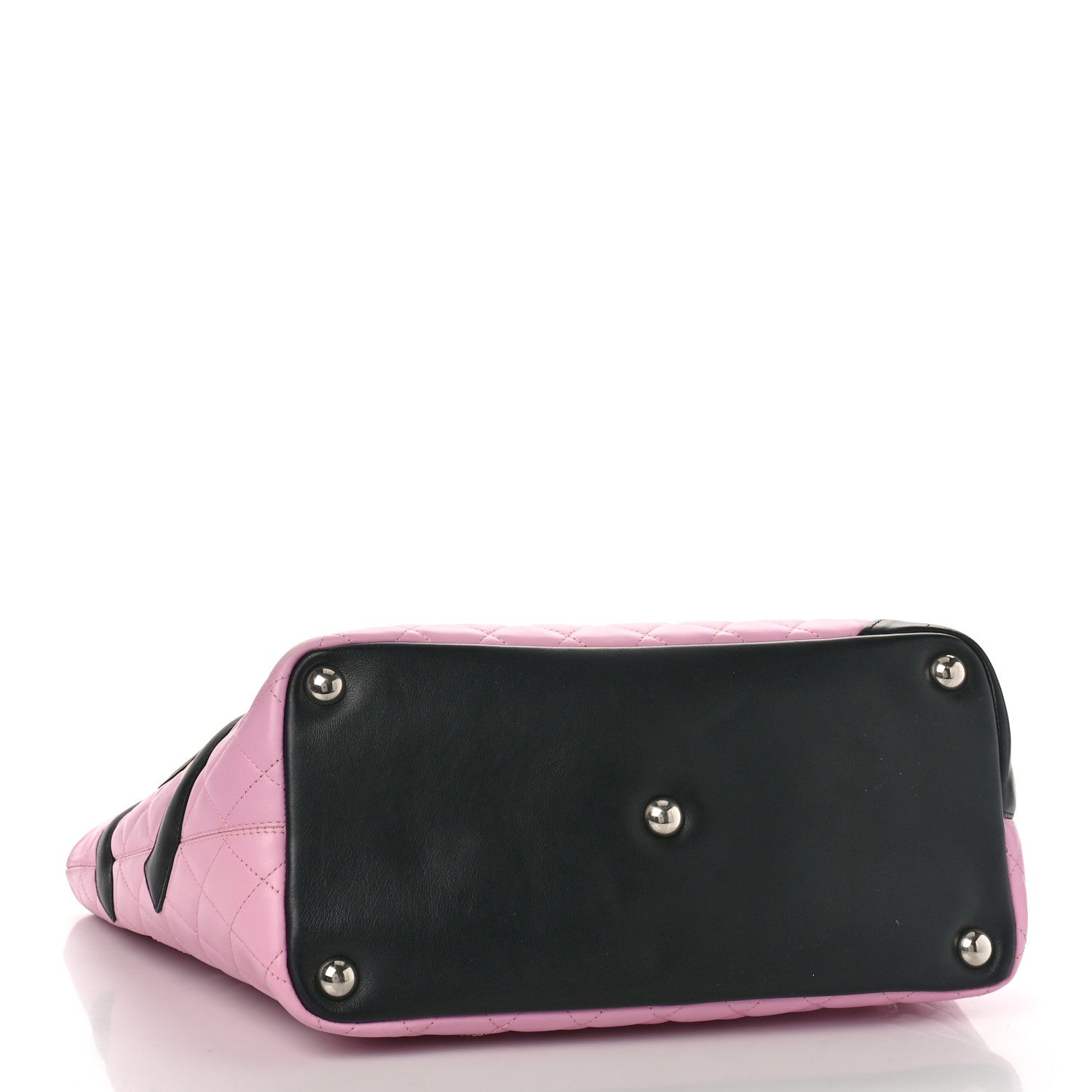 Chanel Calfskin Quilted Large Cambon Tote Pink Black 4 of 9