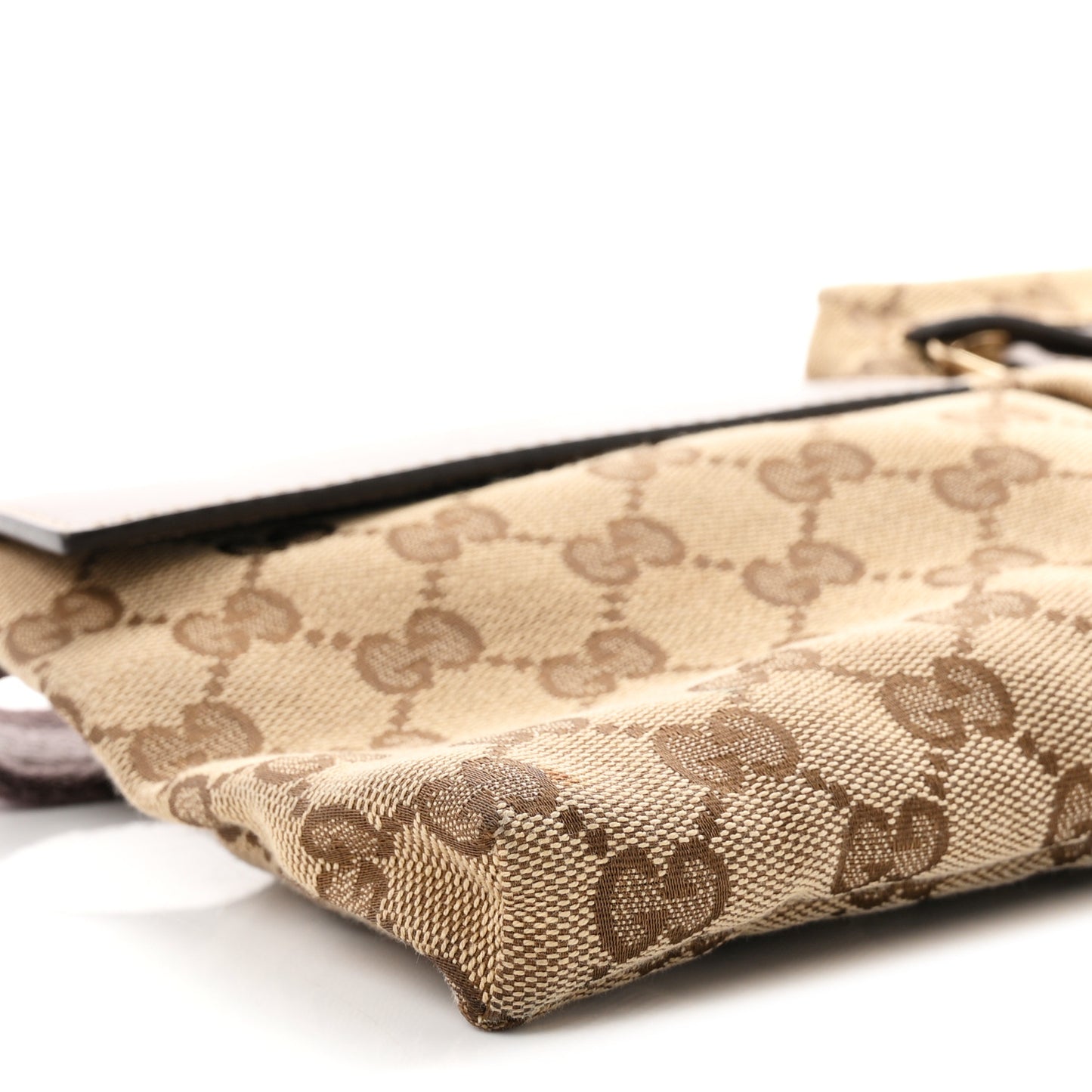 GG Monogram Web Double Pocket Belt Bag Purple