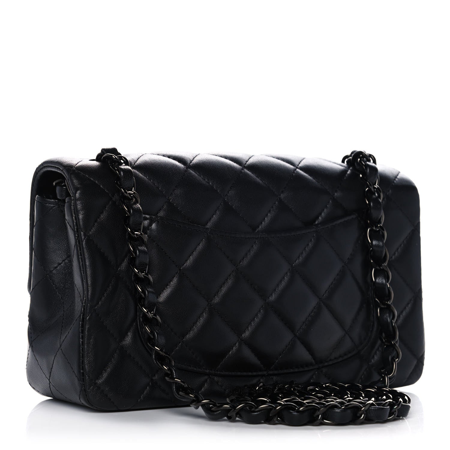 Chanel Lambskin Quilted Mini Rectangular Flap So Black 2 of 11