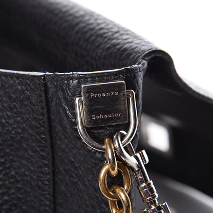 Proenza Schouler Pebbled Calfskin Small Courier Black 8 of 17