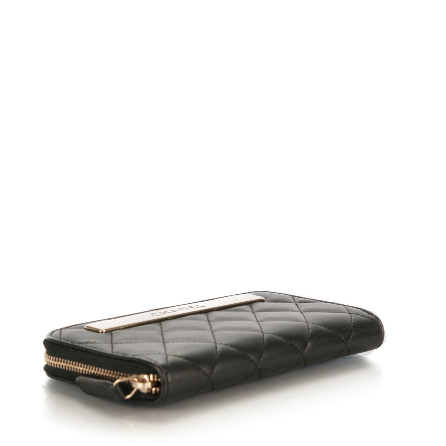 Chanel Lambskin Quilted Small Trendy CC Zip Around Wallet Black 4 of 8