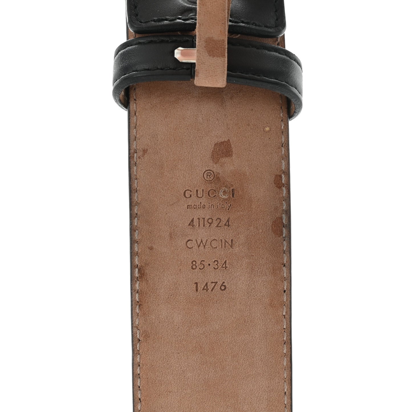 Guccissima Signature Interlocking G 40mm Belt 85 34 Black