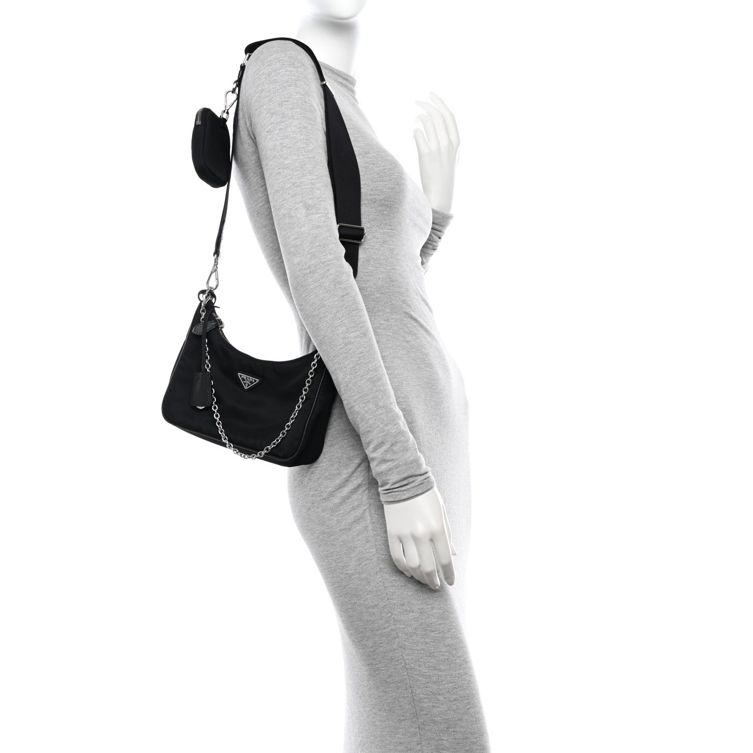 Prada Nylon Re-Edition 2005 Shoulder Bag Black 3 of 10