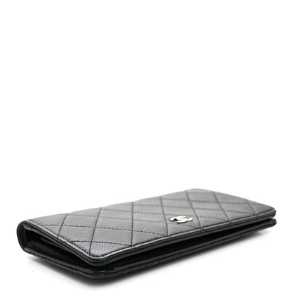 Chanel Caviar Quilted Yen Wallet Black 3 of 9