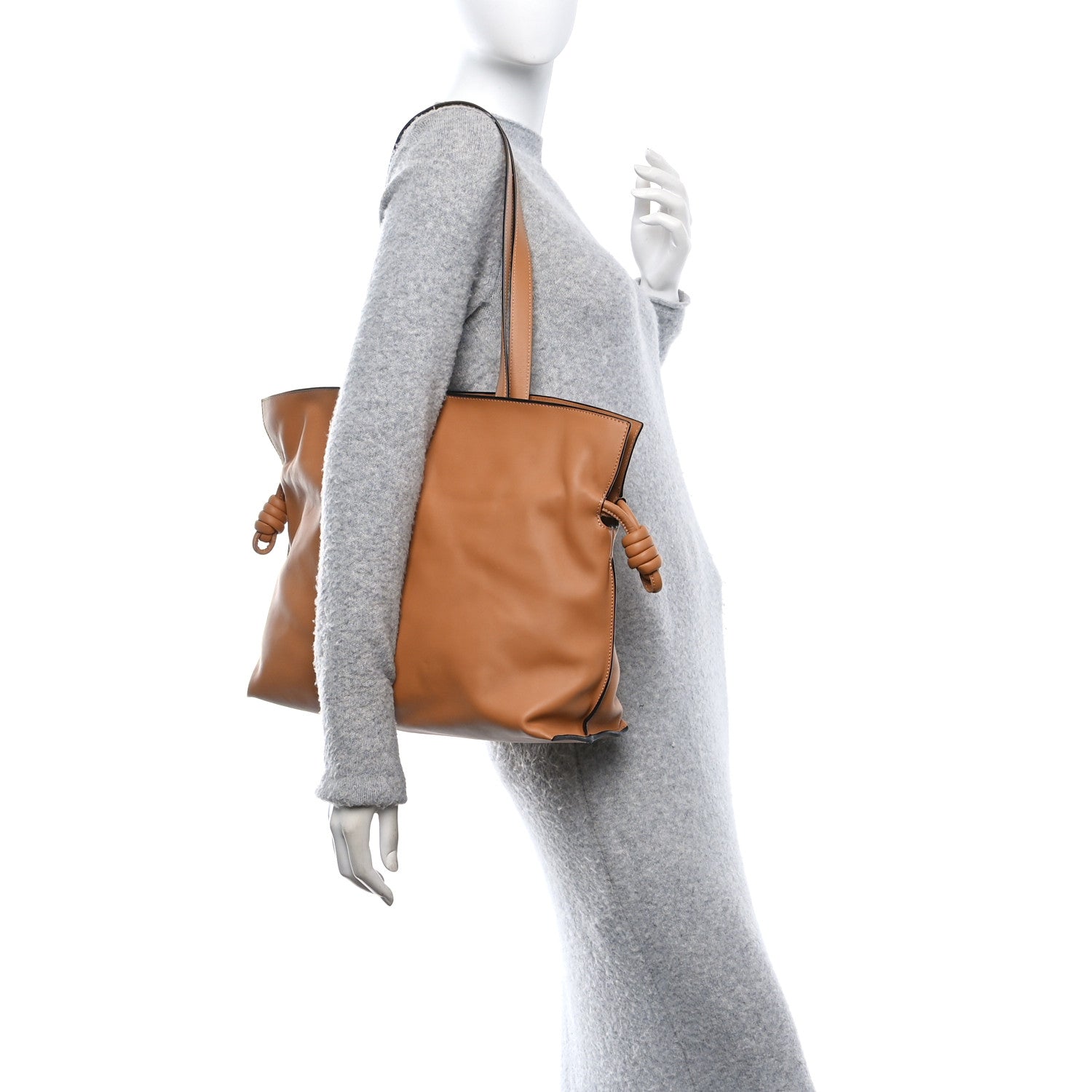 Loewe Calfskin Large Flamenco Knot Bag Warm Desert 2 of 10