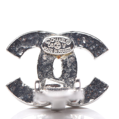 Chanel Crystal CC Clip On Earrings Silver 4 of 6