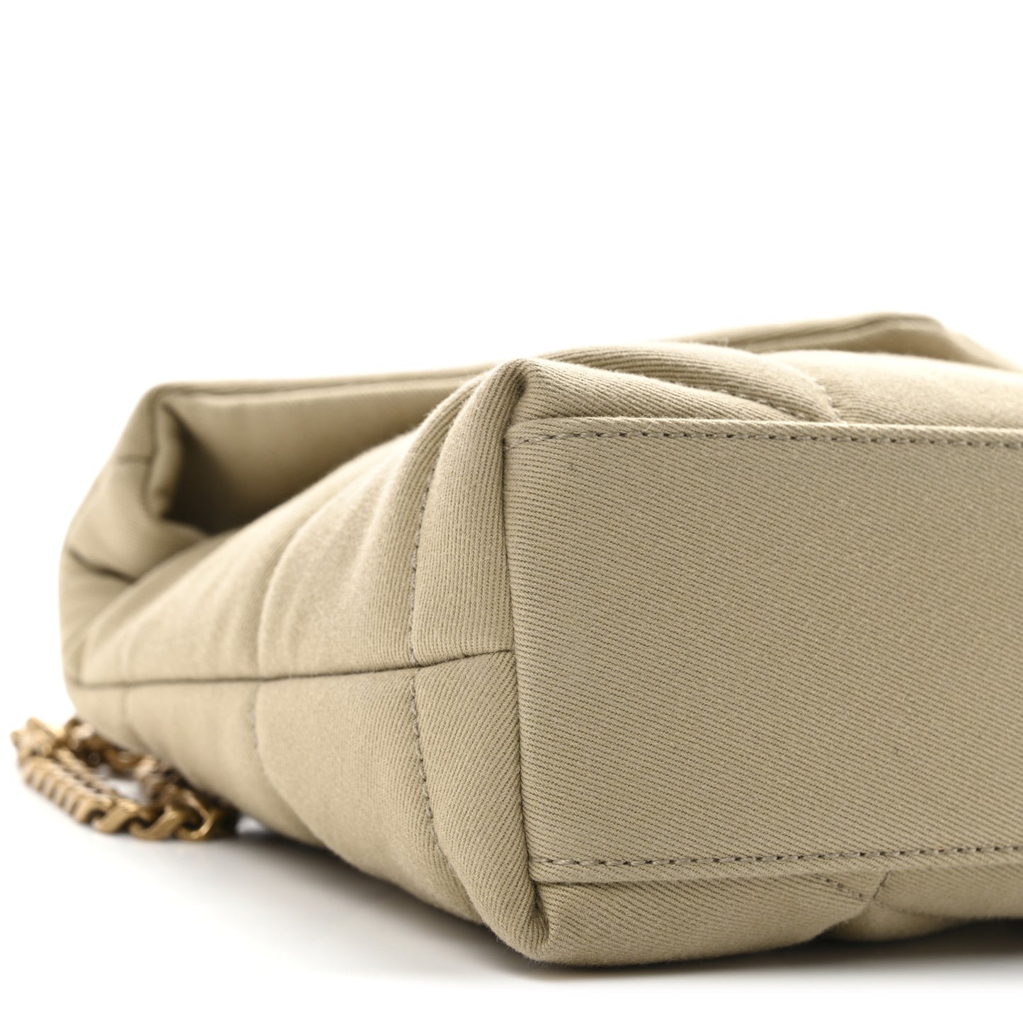 Canvas Quilted Toy Loulou Puffer Monogram Chain Satchel Cool Beige