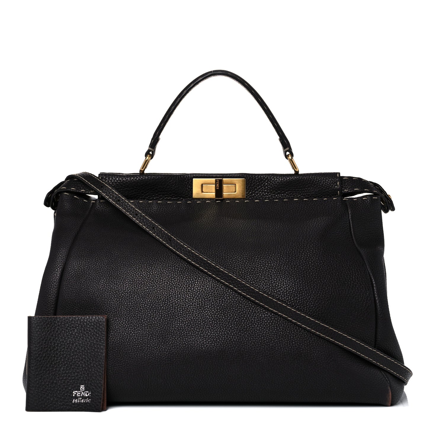 Cuoio Romano Selleria Large Peekaboo Iconic Satchel Moro