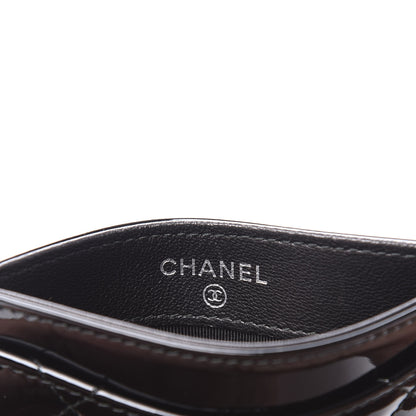 Chanel Patent Calfskin Quilted Card Holder Black 7 of 9