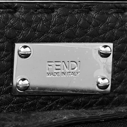 Fendi Cuoio Romano Selleria Monster Eyes Large Peekaboo Iconic Fit Satchel Black 8 of 12