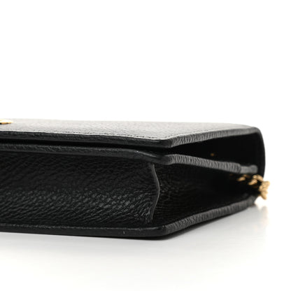 Gucci Calfskin Mini GG Marmont Chain Wallet Black 10 of 12