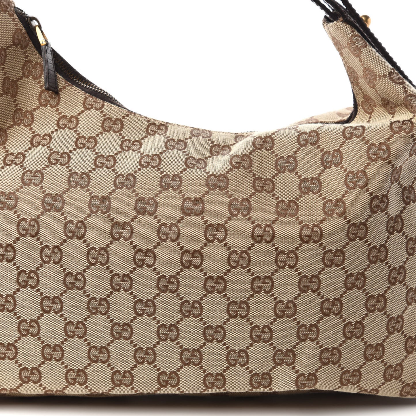 Monogram Medium Horsebit Chain Hobo Dark Brown
