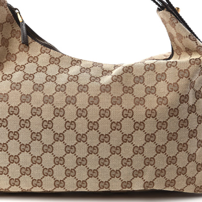 Gucci Monogram Medium Horsebit Chain Hobo Dark Brown 10 of 11