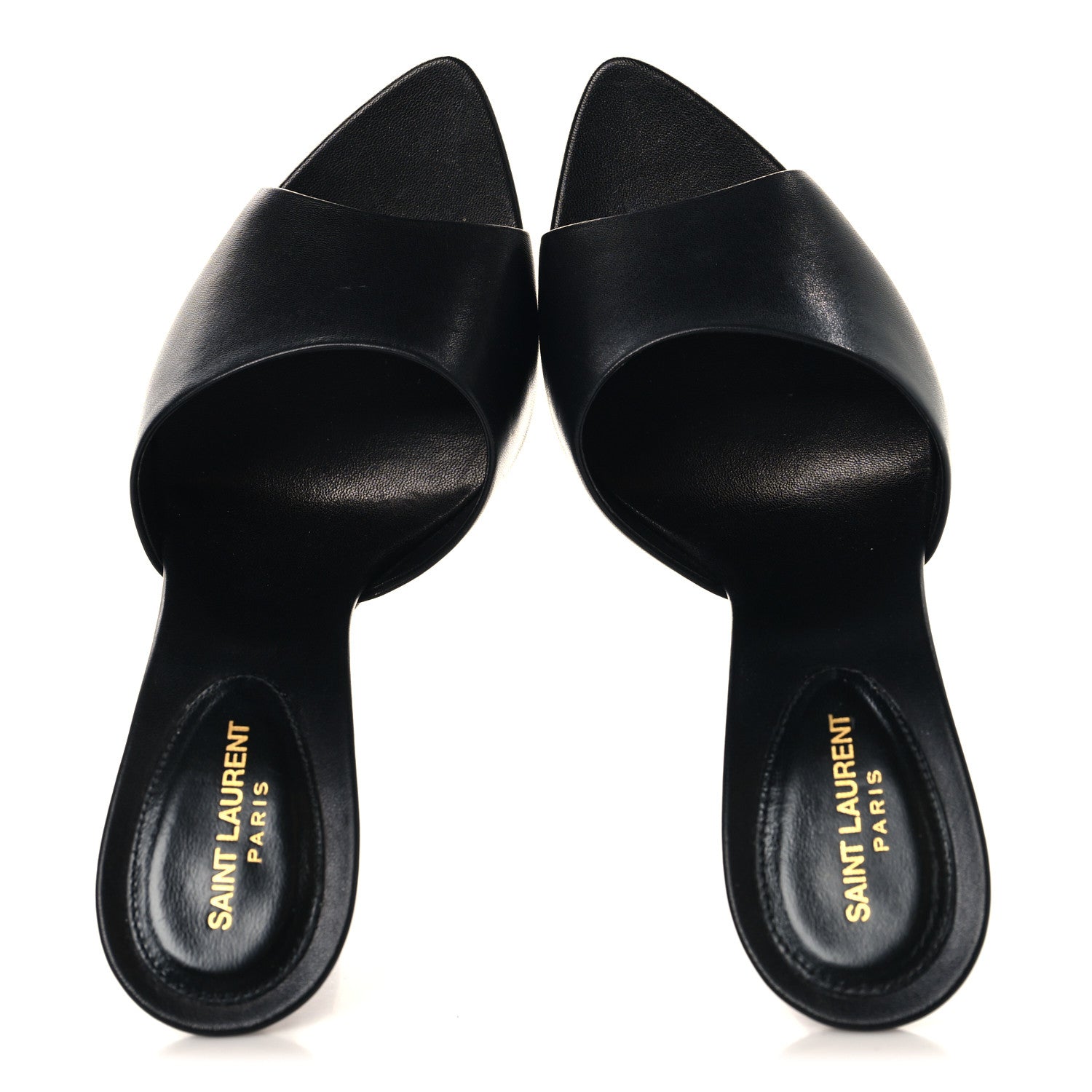 Saint Laurent Calfskin Gippy 105 Mule Sandals 37 Black 2 of 10