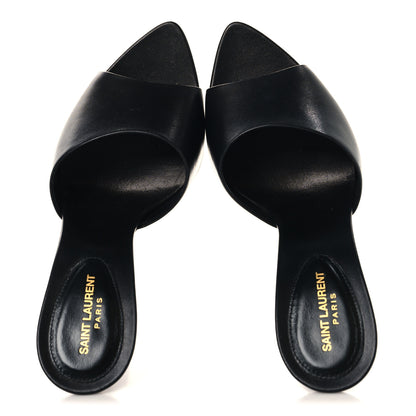 Saint Laurent Calfskin Gippy 105 Mule Sandals 37 Black 2 of 10