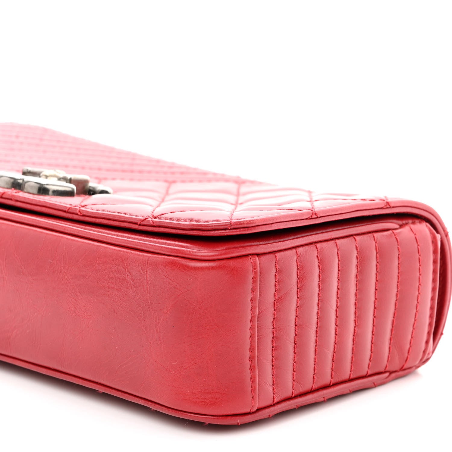 Chanel Glazed Calfskin Quilted Small Coco Boy Flap Red 10 of 11