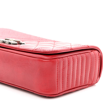 Chanel Glazed Calfskin Quilted Small Coco Boy Flap Red 10 of 11