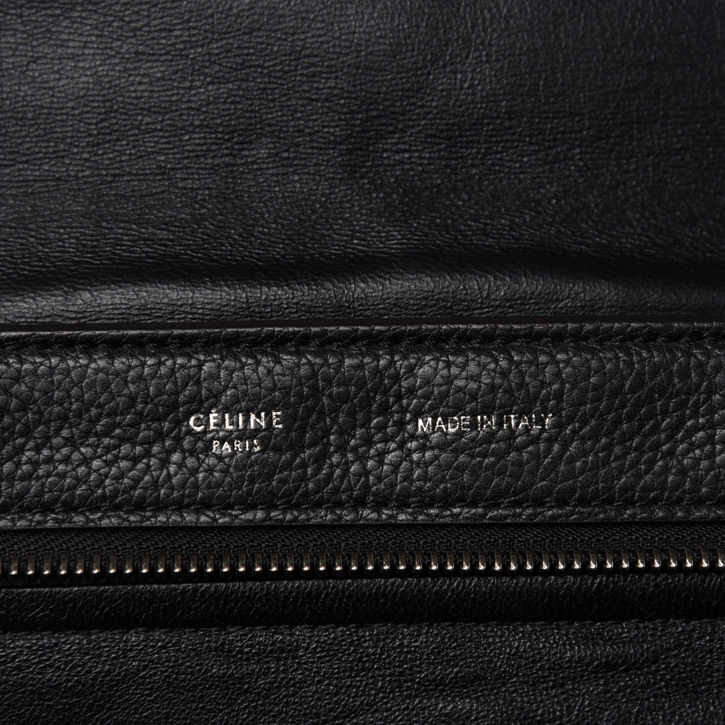 Drummed Calfskin Suede Small Trapeze Black