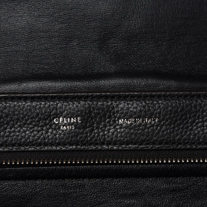 Celine Drummed Calfskin Suede Small Trapeze Black 12 of 14