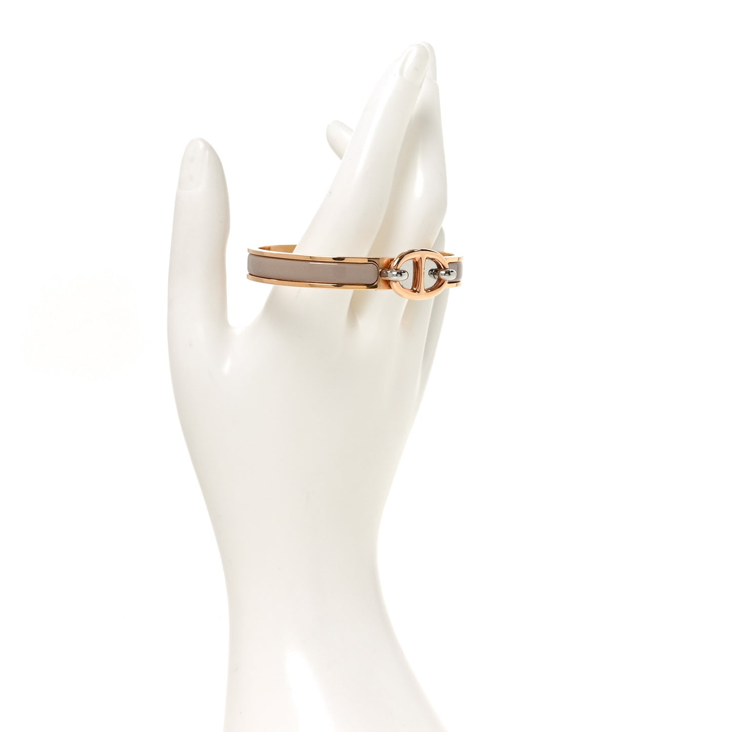 Enamel Mini Clic Chaine d'Ancre Bracelet GM Marron Glace