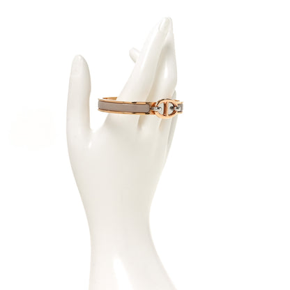 Hermes Enamel Mini Clic Chaine d'Ancre Bracelet GM Marron Glace 2 of 5