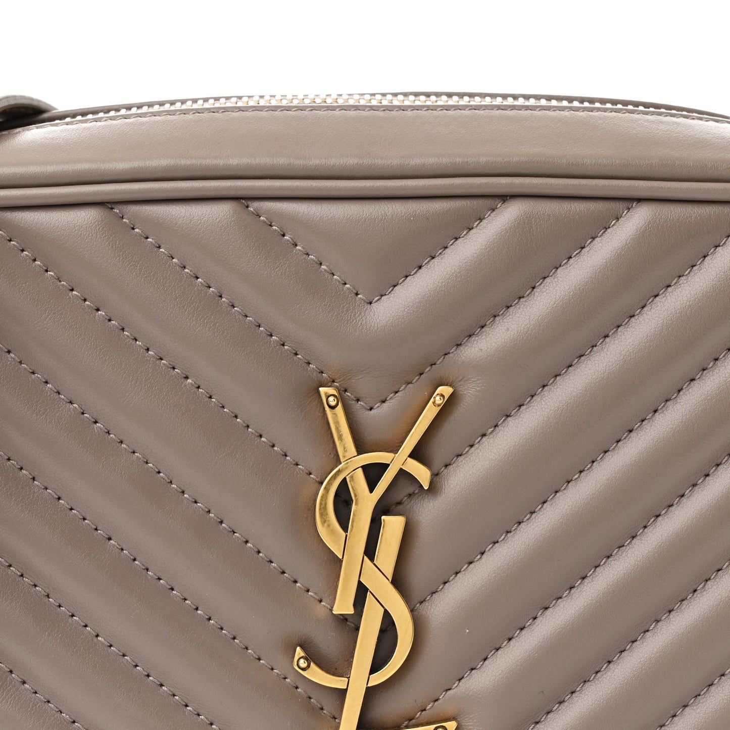 Calfskin Matelasse Monogram Lou Camera Bag Dusty Grey