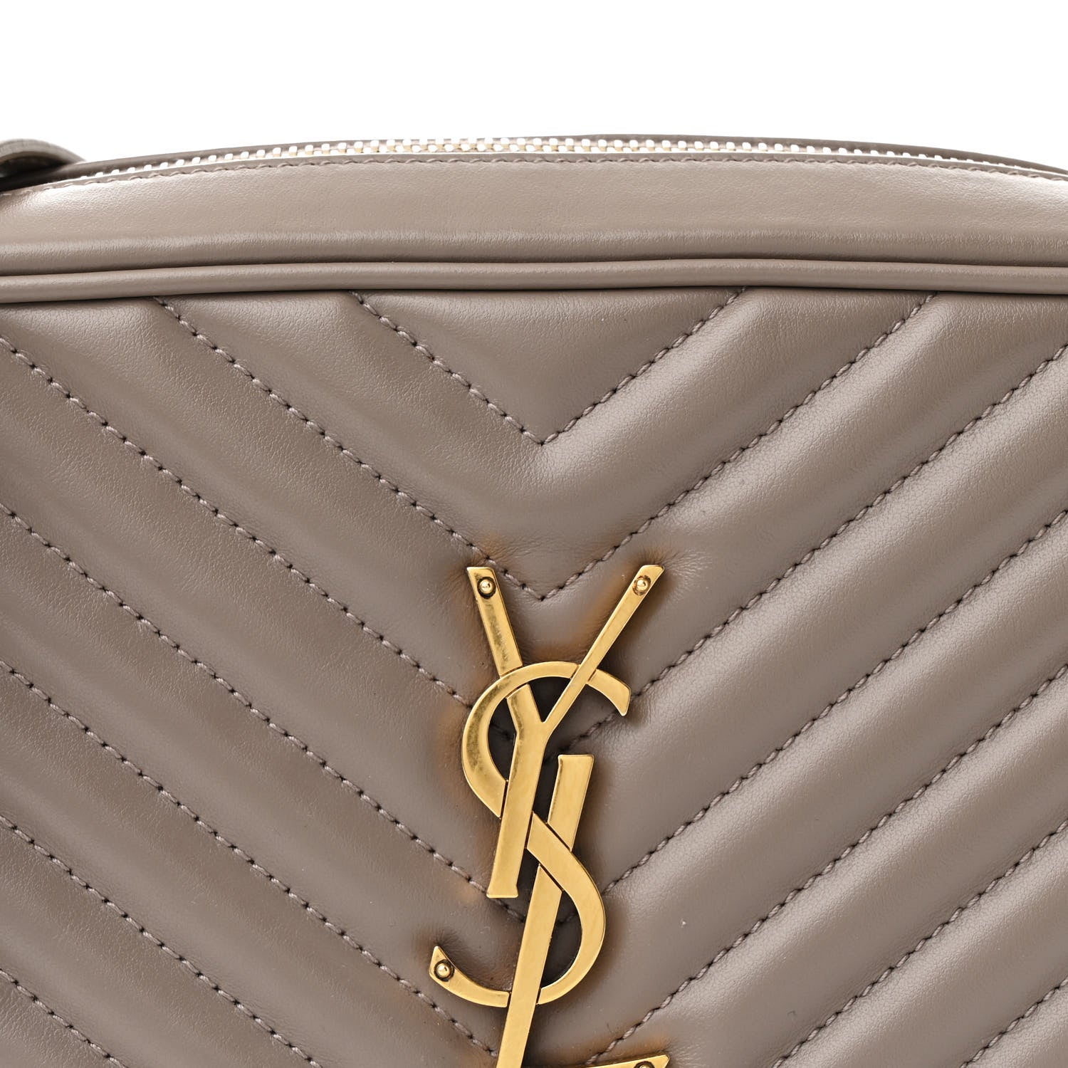 Saint Laurent Calfskin Matelasse Monogram Lou Camera Bag Dusty Grey 8 of 10