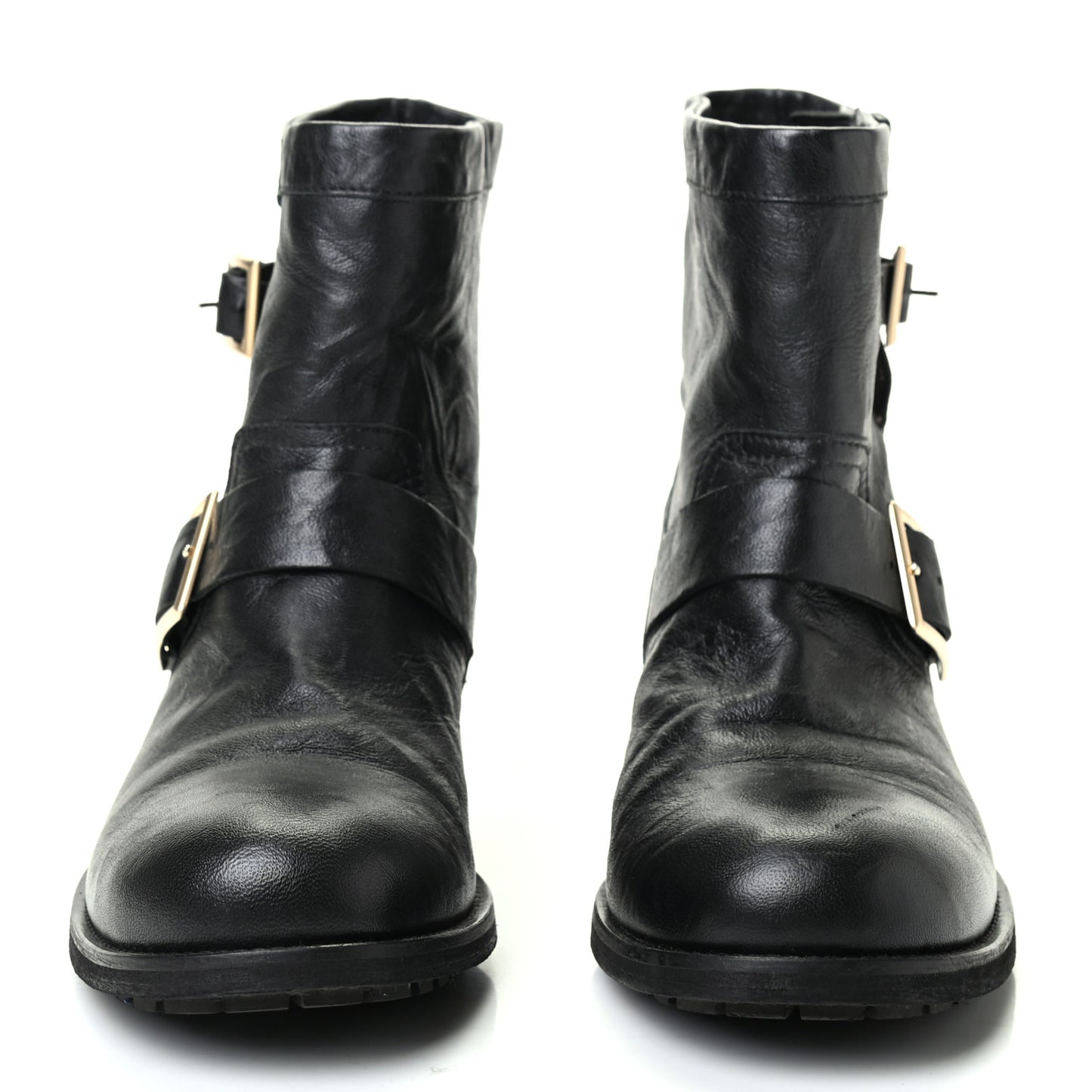 Lambskin Biker Boots 39 Black