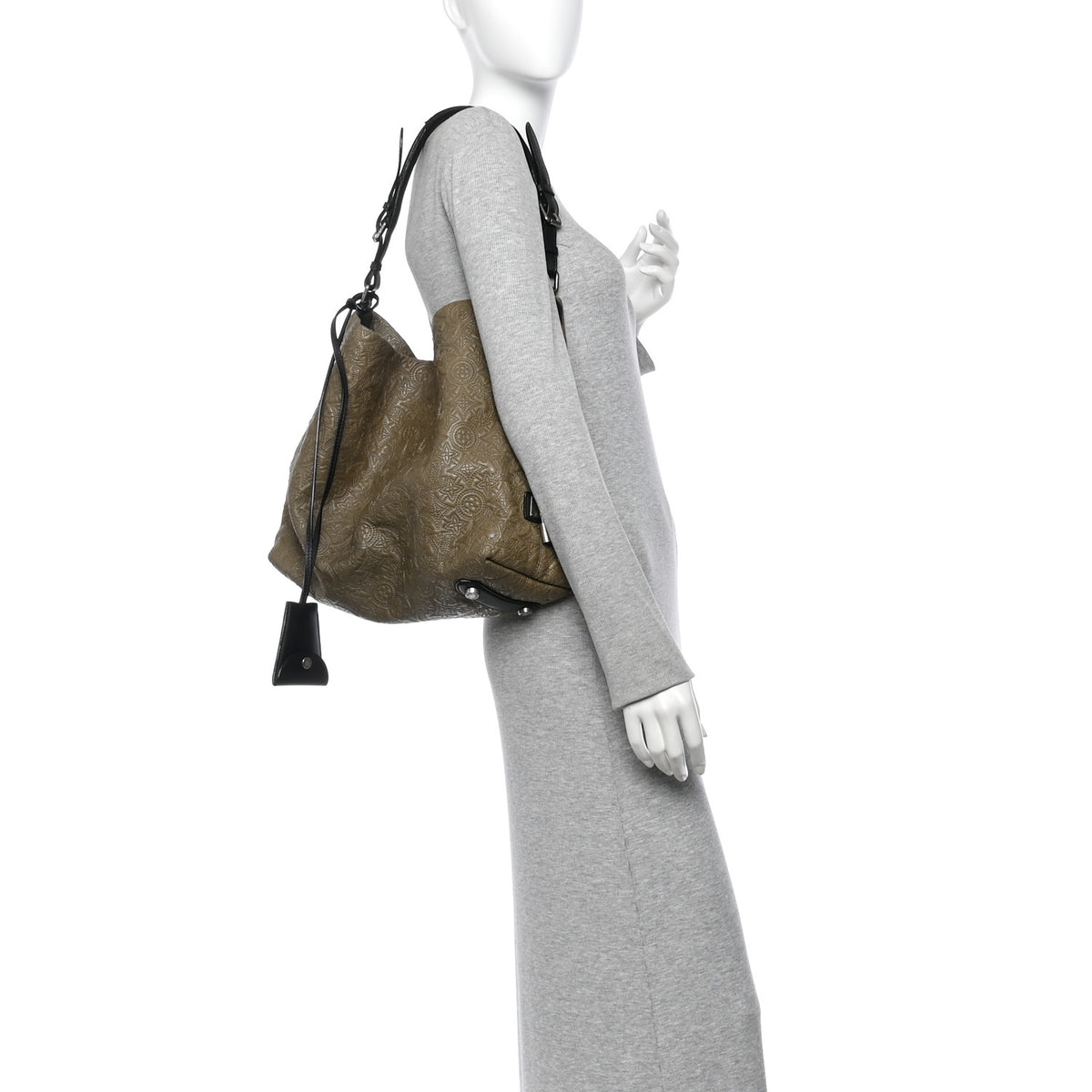 Louis Vuitton Monogram Lambskin Antheia Hobo PM Olive 3 of 17