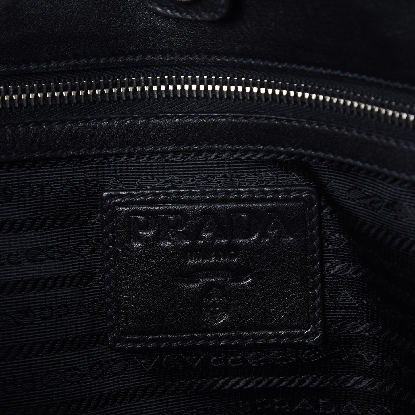Spazzolato Zebra Striped Tote Bag Black