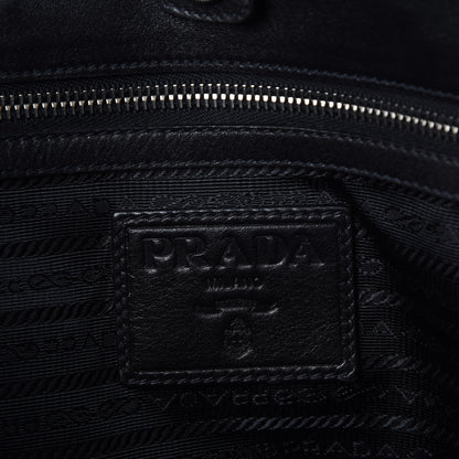 Prada Spazzolato Zebra Striped Tote Bag Black 6 of 9