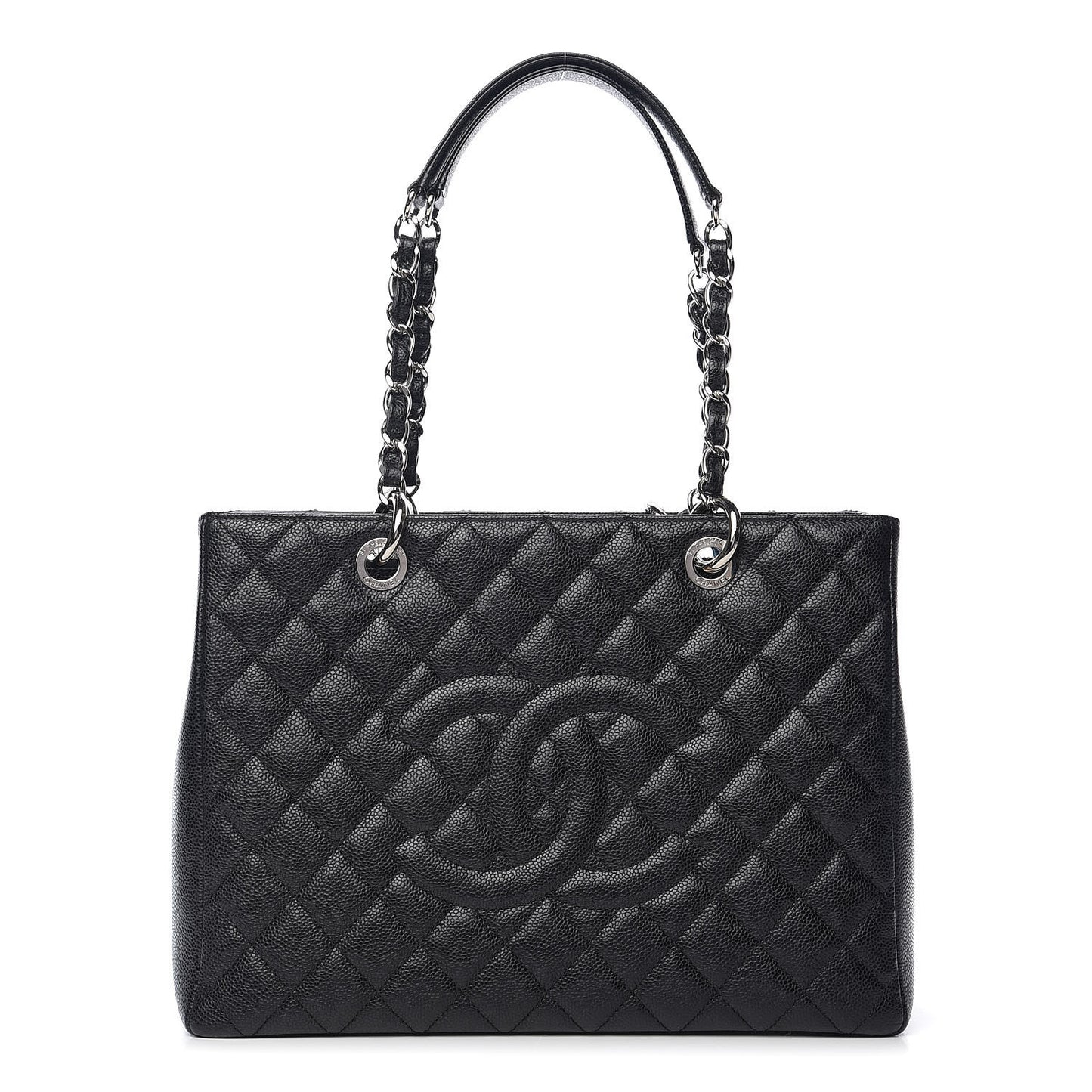 Caviar Quilted Grand Shopping Tote GST Black