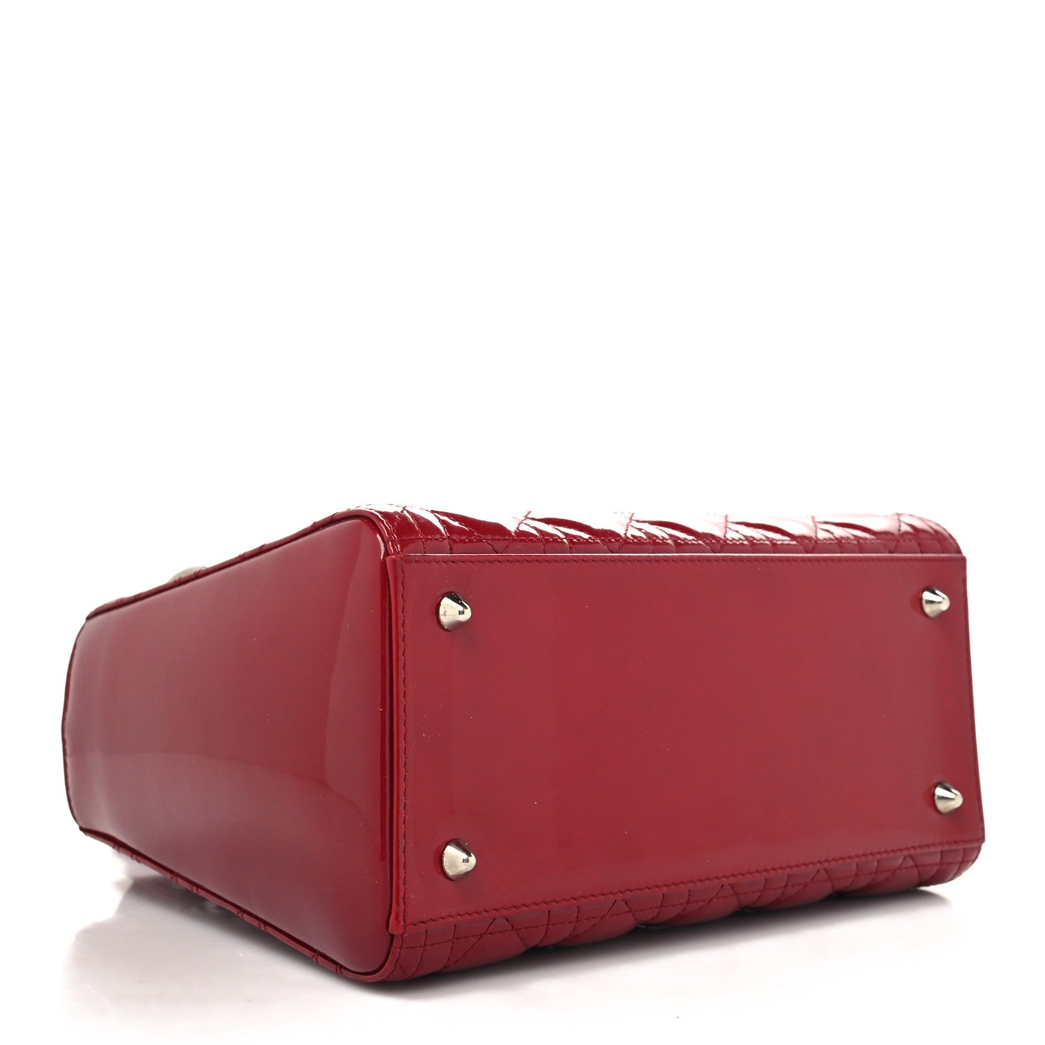 Christian Dior Patent Cannage Medium Lady Dior Red 4 of 10