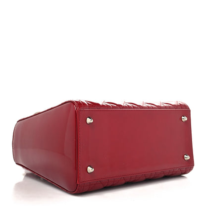 Christian Dior Patent Cannage Medium Lady Dior Red 4 of 10
