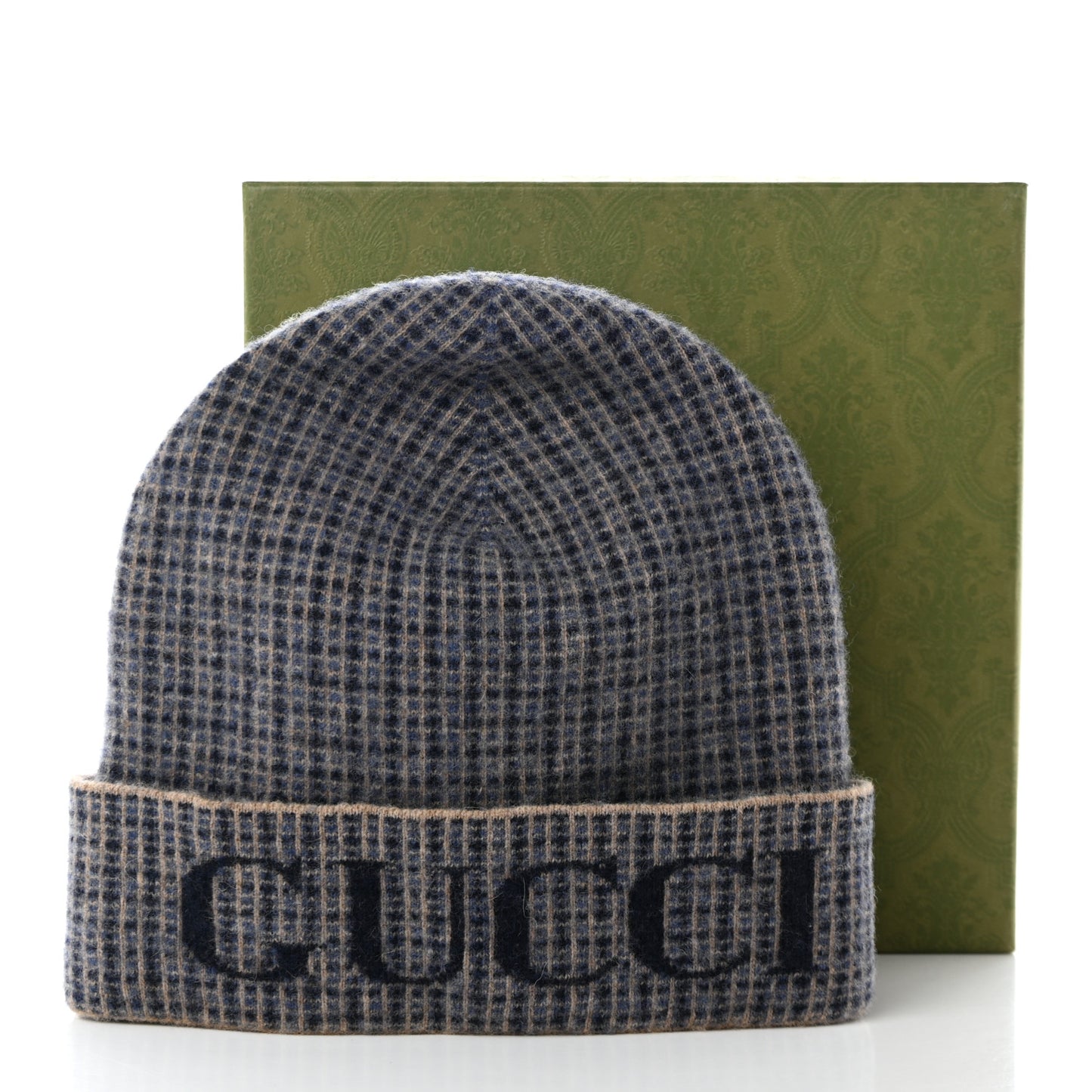 Wool Knit Beanie Hat Royal Blue