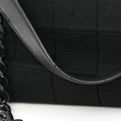 Chanel Jersey Quilted Chocolate Bar Shoulder Bag Black 14 of 19