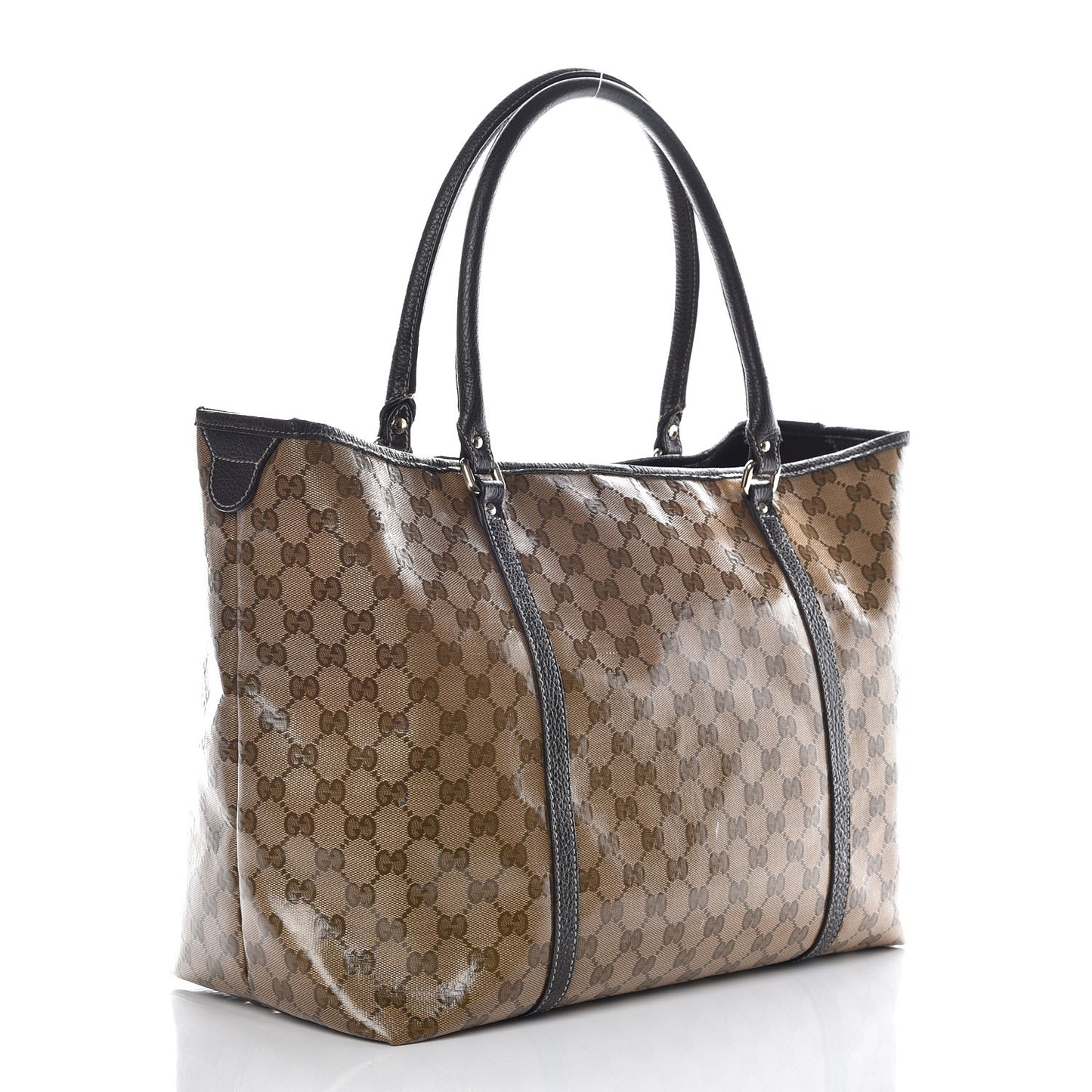 Crystal Monogram Large Joy Tote Brown