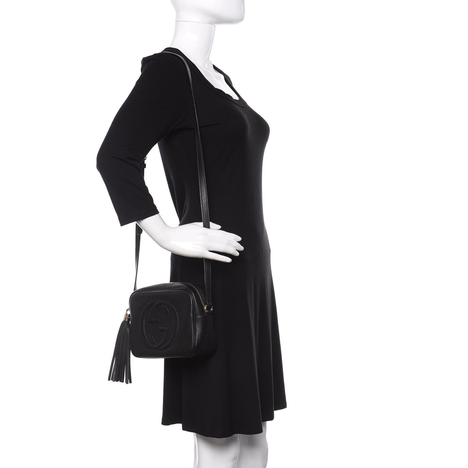 Gucci Pebbled Calfskin Small Soho Disco Bag Black 2 of 10