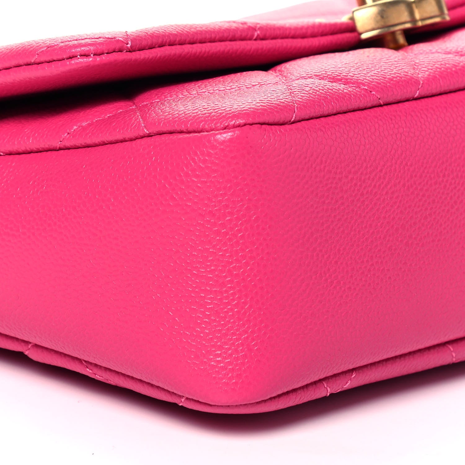 Chanel Shiny Caviar Quilted Small Chain Melody Flap Dark Pink 8 of 9