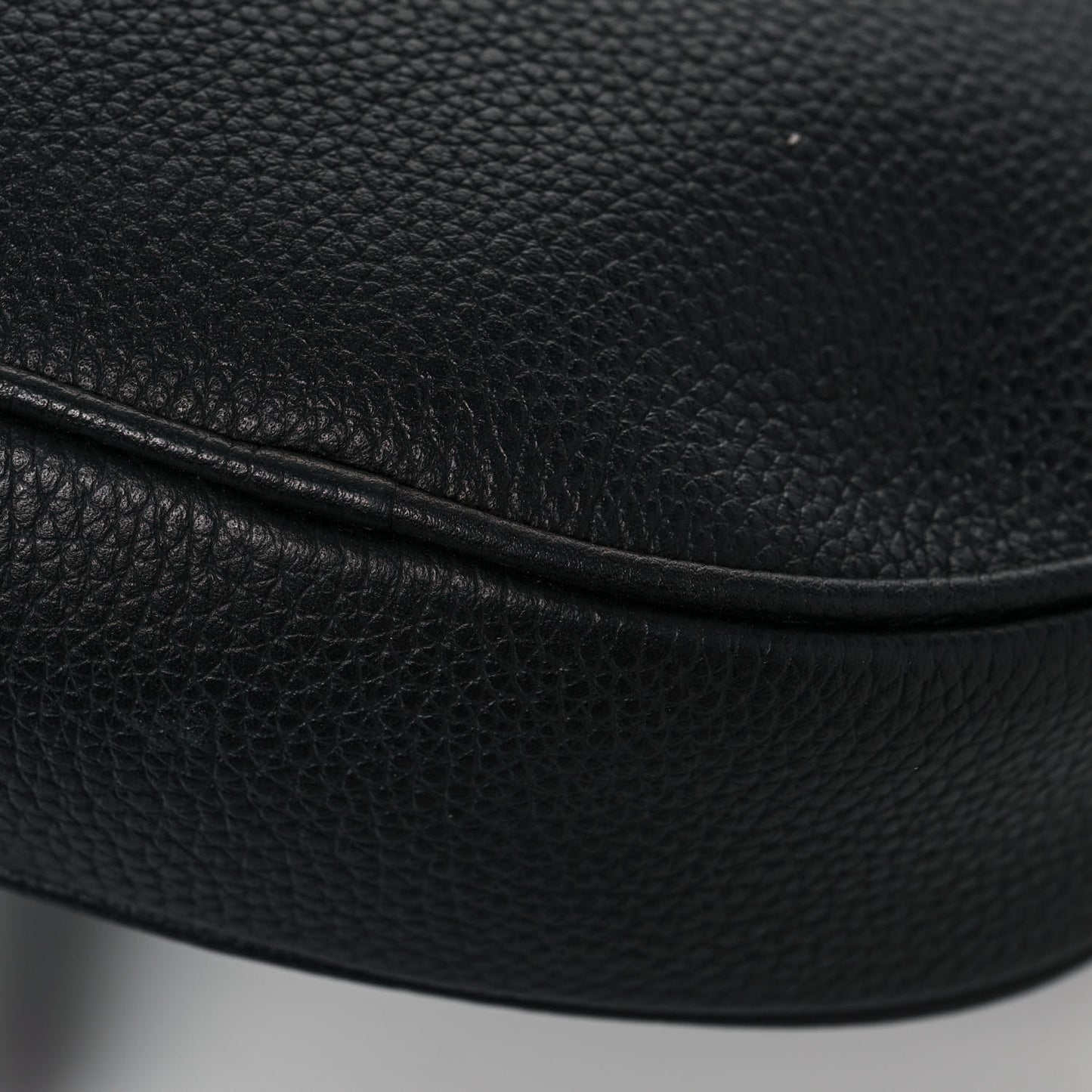 X SHAWN STUSSY Grained Calfskin Saddle Bag Black