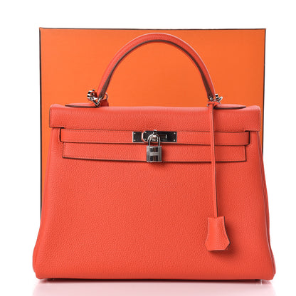 Hermes Togo Kelly Retourne 32 Capucine 11 of 11