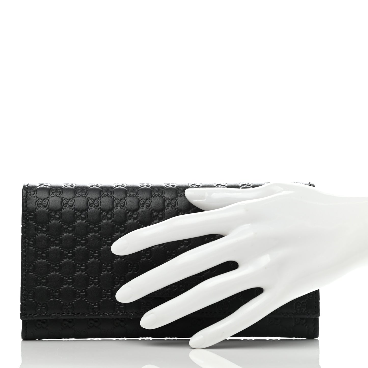 Soft Microguccissima Continental Wallet Black