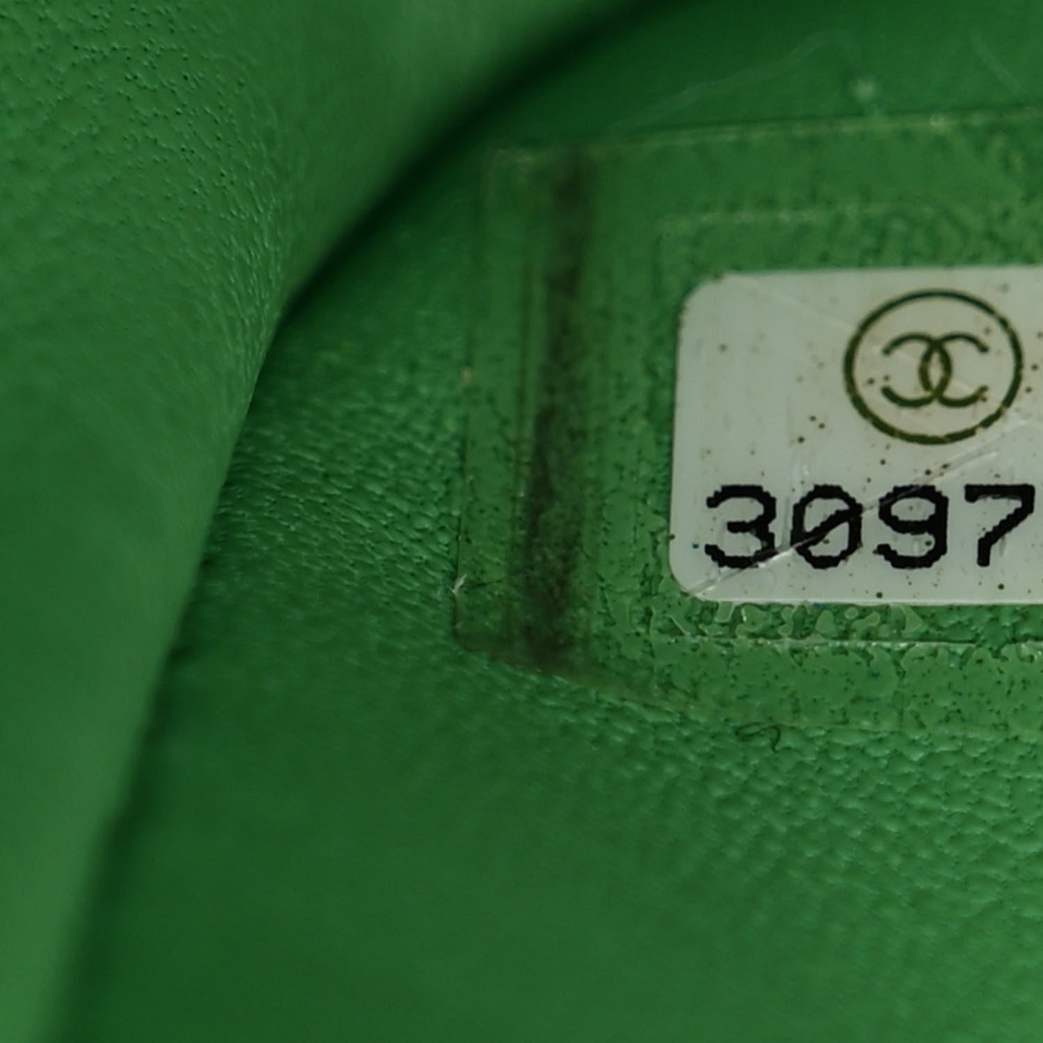 Chanel Caviar Quilted Medium Double Flap Green 7 of 10