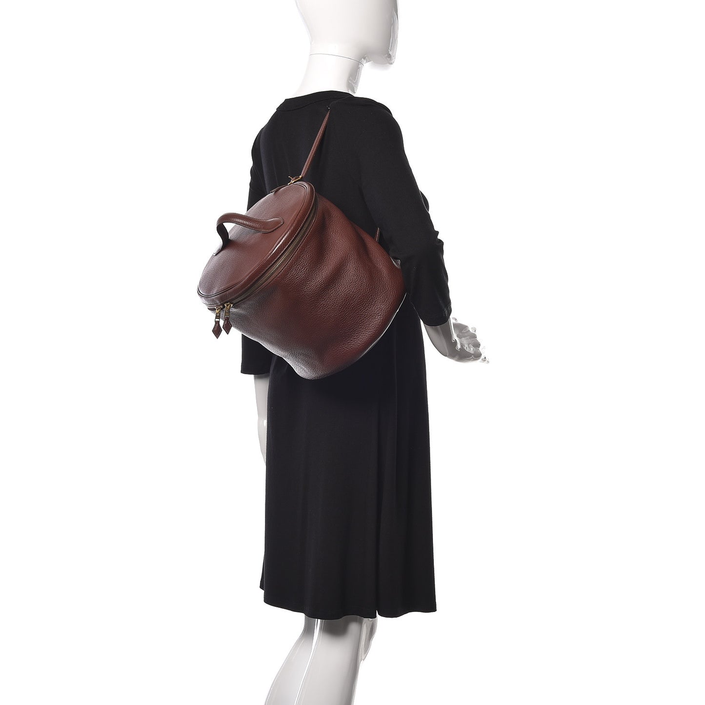 Taurillon Clemence Intercity Victoria Travel Cosmetic Case Havane