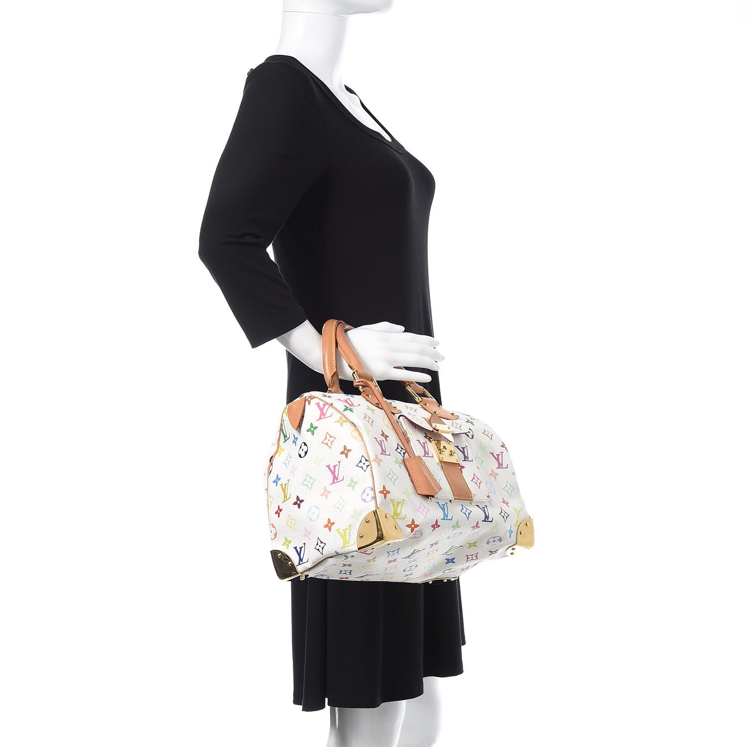Louis Vuitton Monogram Multicolor Speedy 30 White 2 of 10