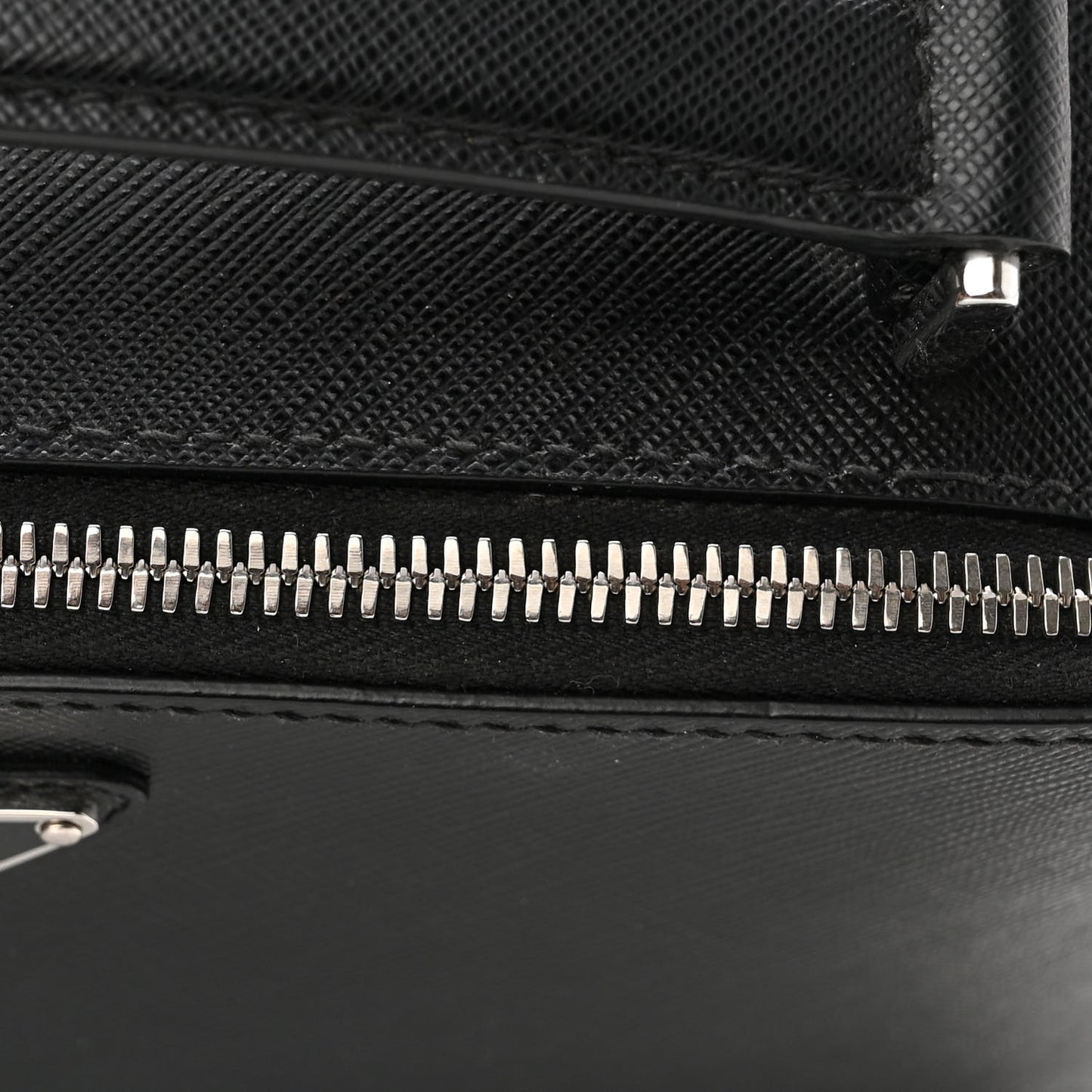 Saffiano Travel Medium Brique Crossbody Bag Black